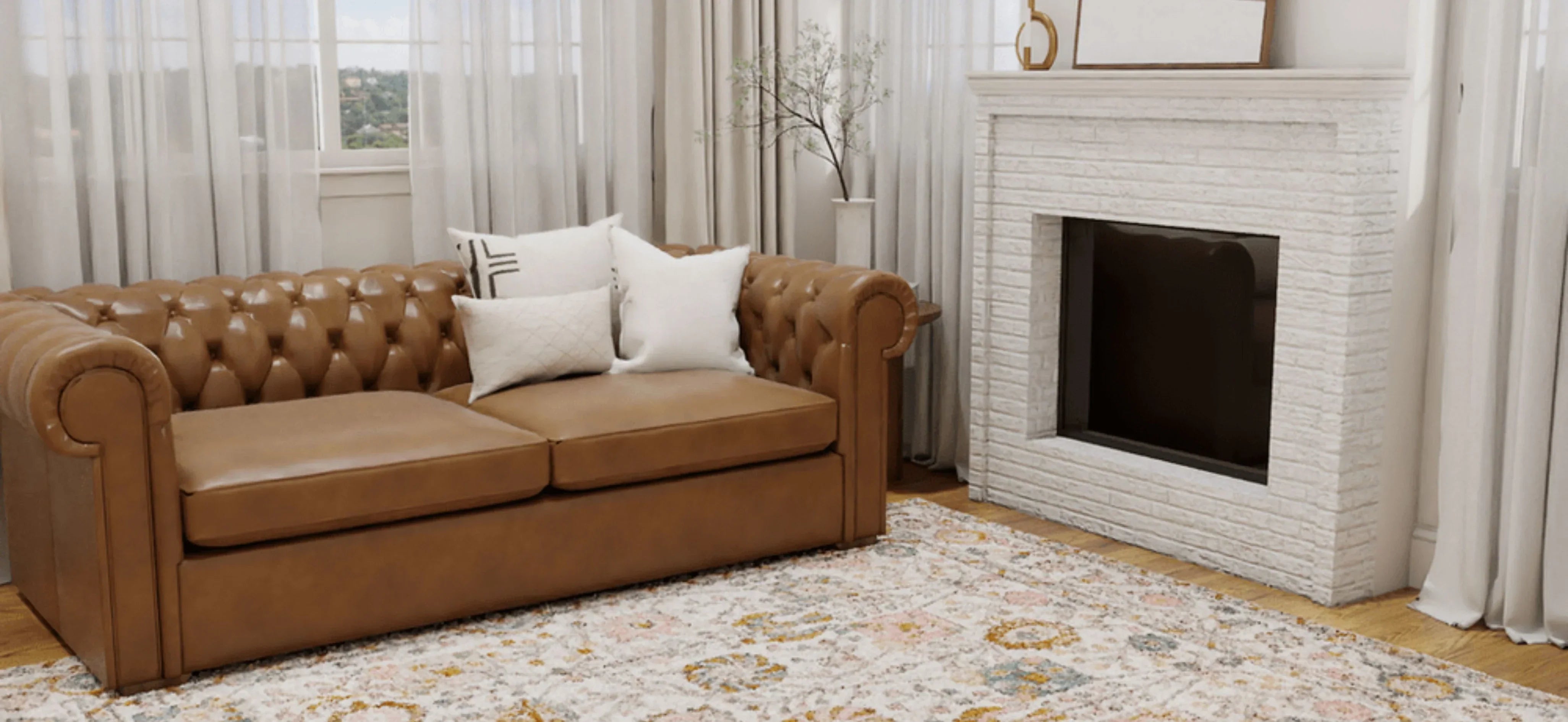 Best Rug Colors for Dark Brown Leather Couch