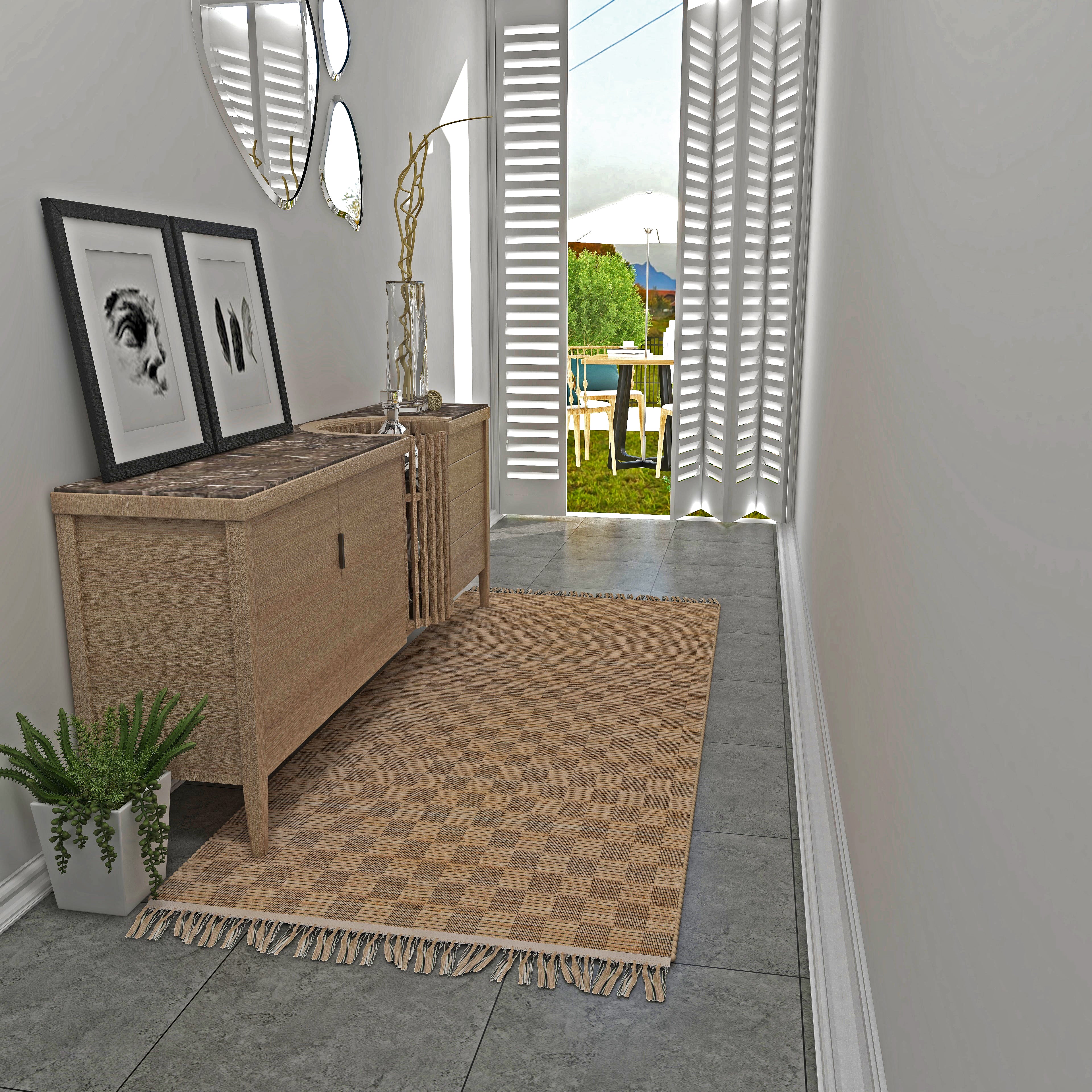 ECO Chic Checker jute rug 6x9 FT Eco Crave