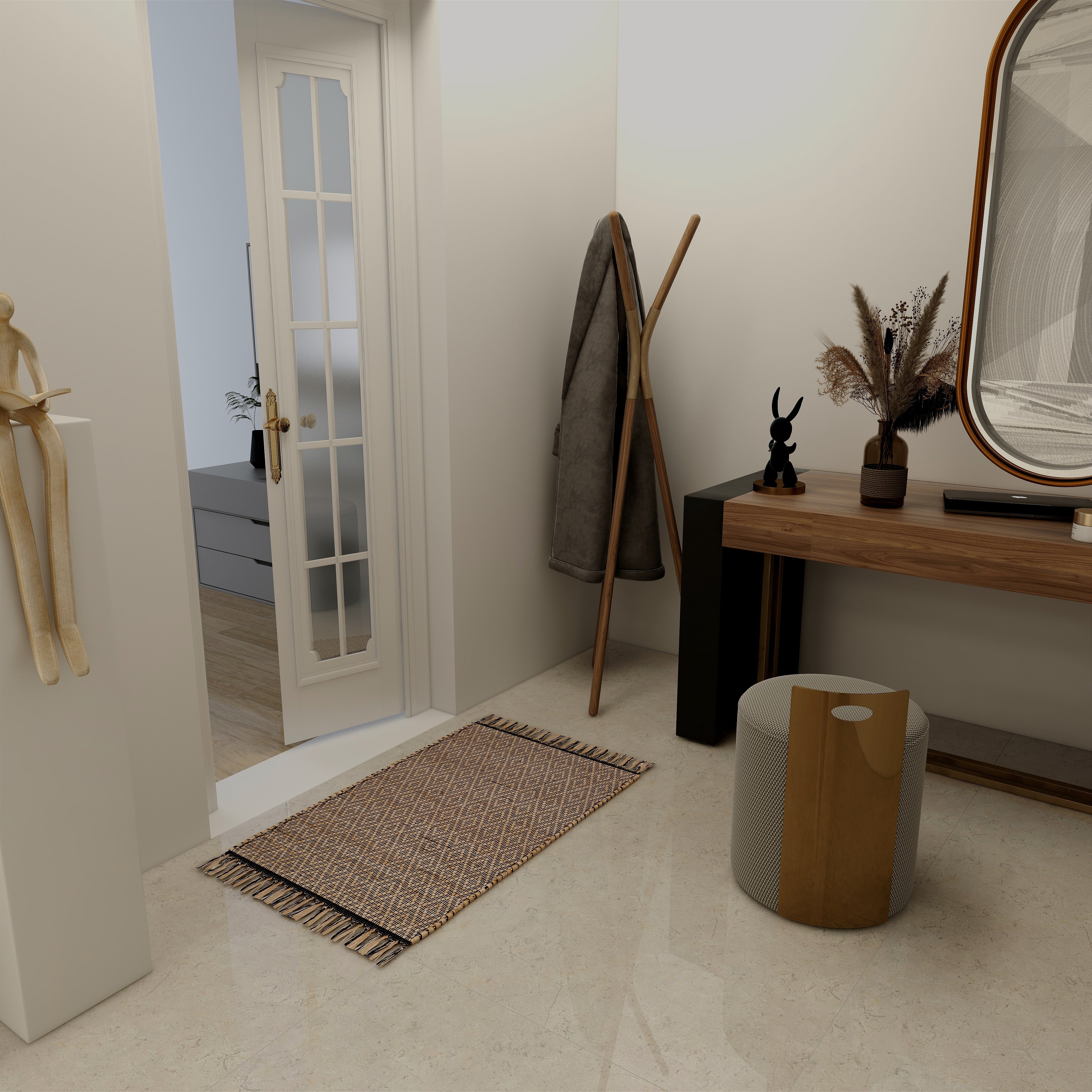 Natural jute rug for eco-friendly and stylish home decor