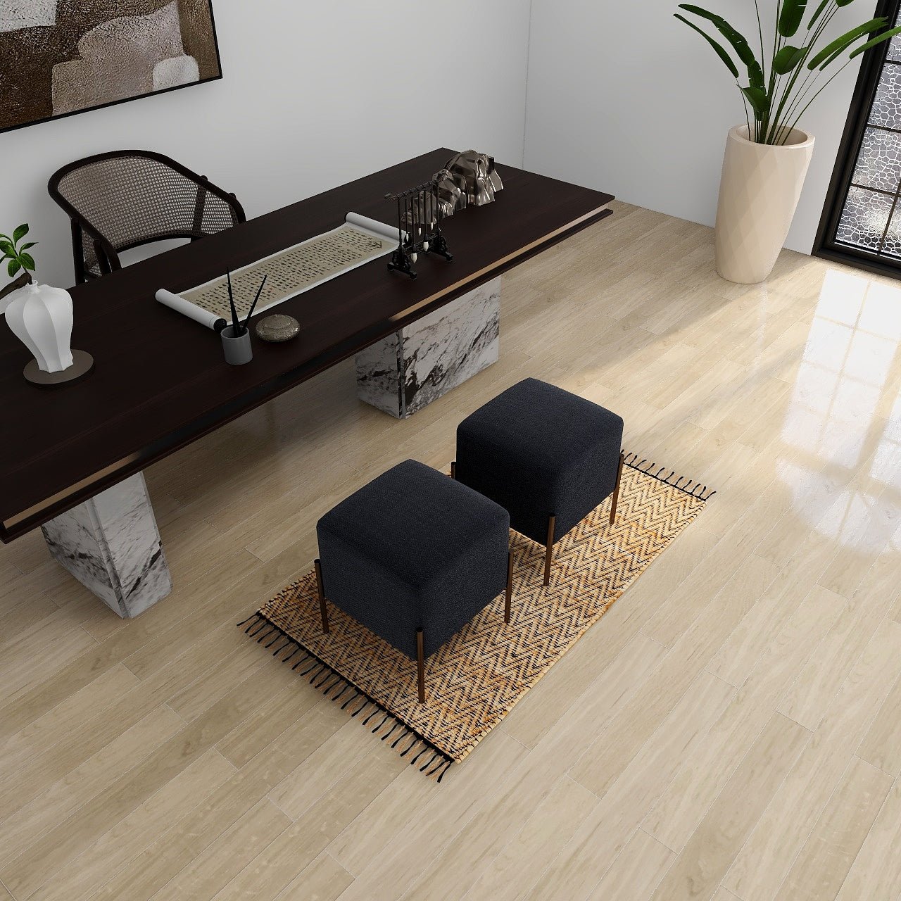 ECO Crave Wavy jute rug 2x3 FT Eco Crave