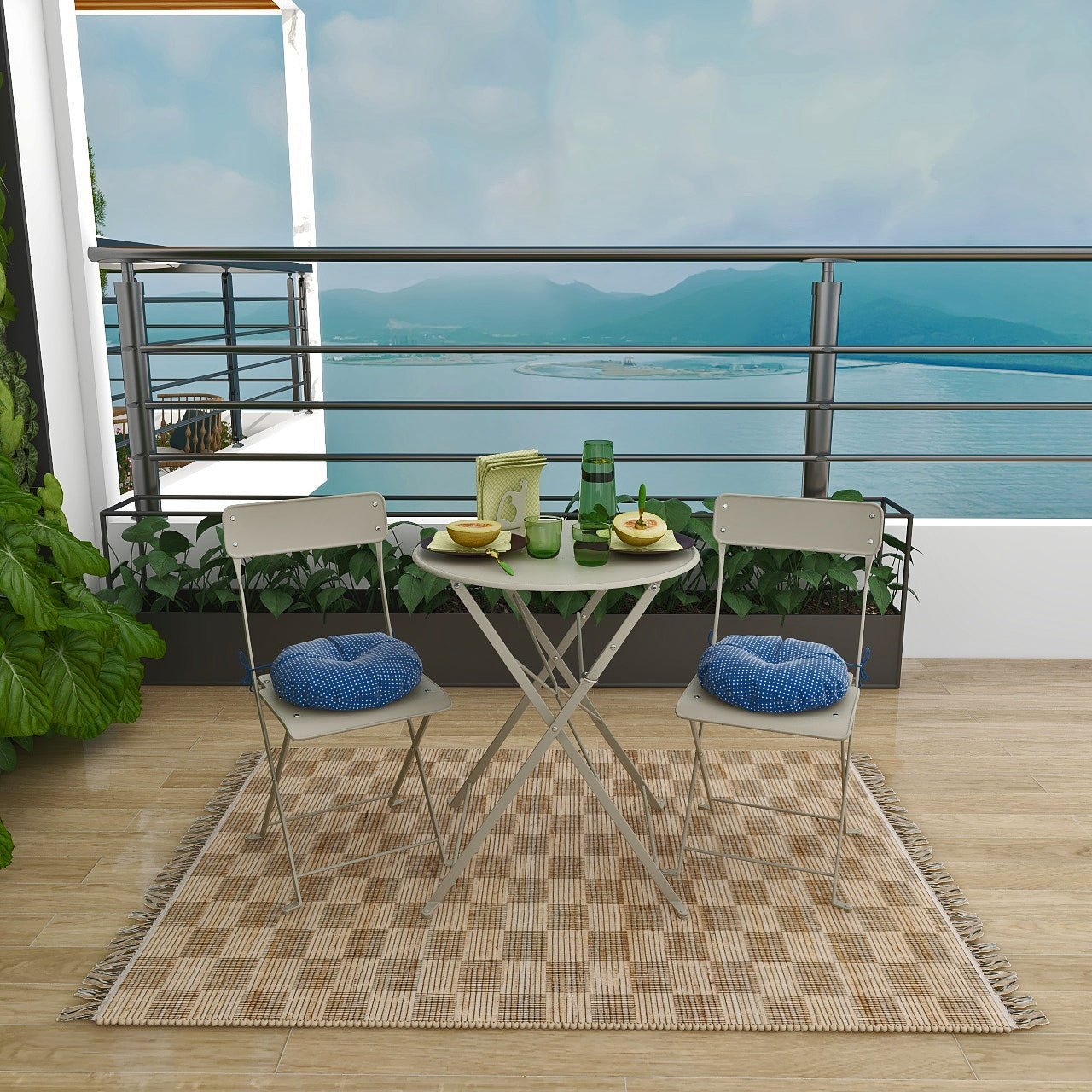 ECO Chic Checker jute rug 4x6 FT Eco Crave
