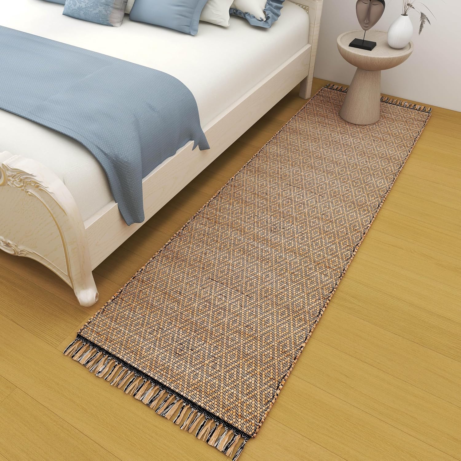 Eco Crave Jute Rug, 2.6'x8' – Natural Handwoven Low-Pile Area Carpet for Entryway, Kitchen, and Bathroom – Premium Modern Indoor Décor Accent