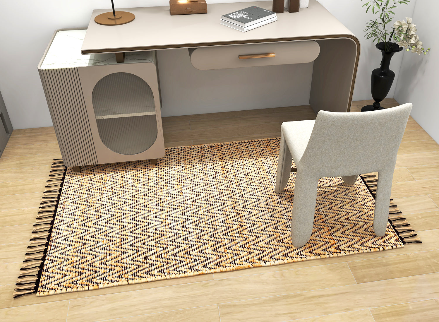 ECO Crave Wavy Jute Rug for natural and eco-friendly home decor