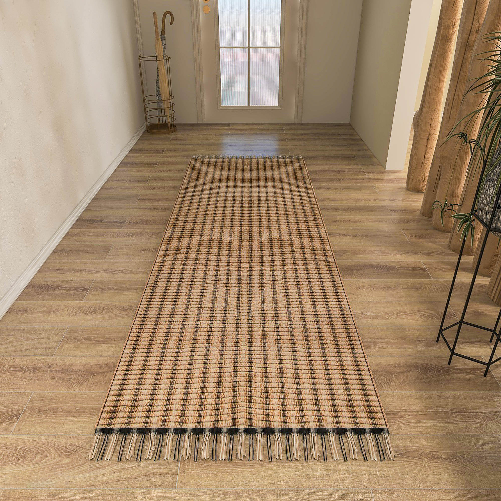 ECO Crave Zebra Zenith Braided Rug 2.6x8 FT Eco Crave