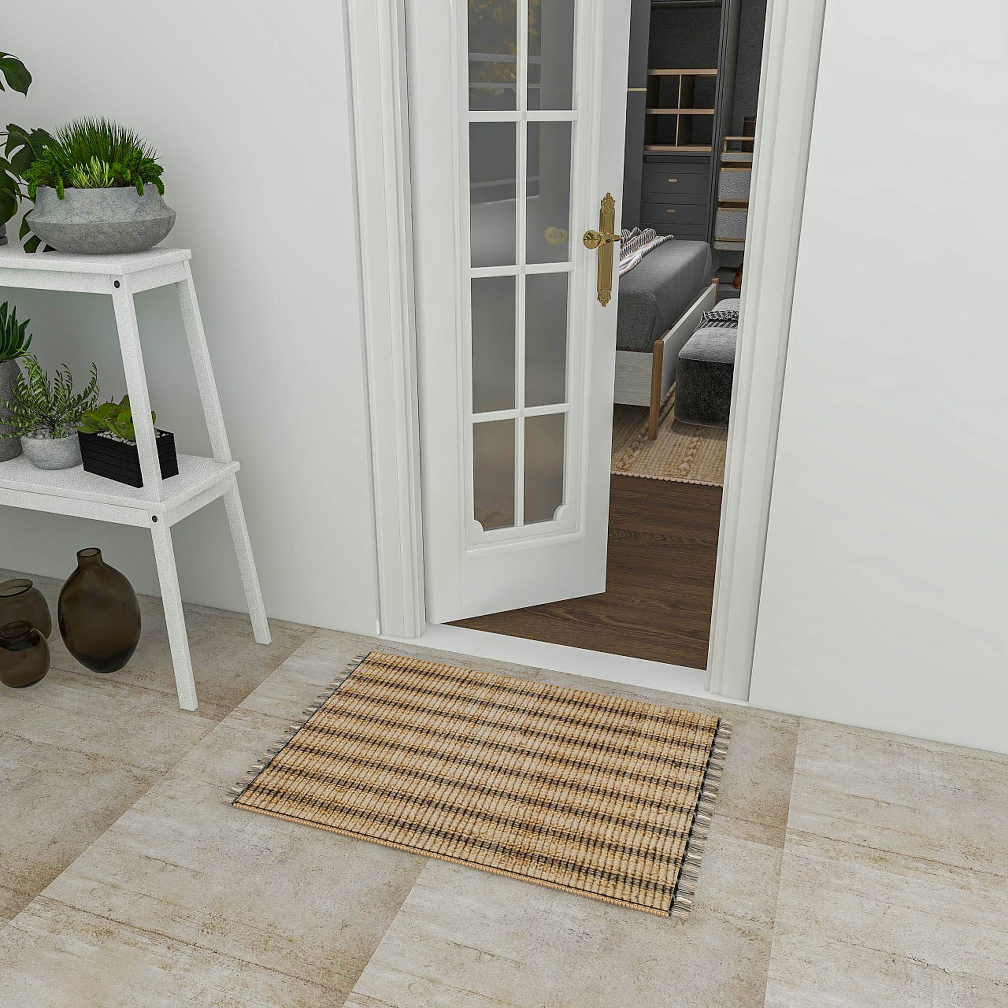 ECO Crave Zebra Zenith Braided Rug 2x3 FT Eco Crave