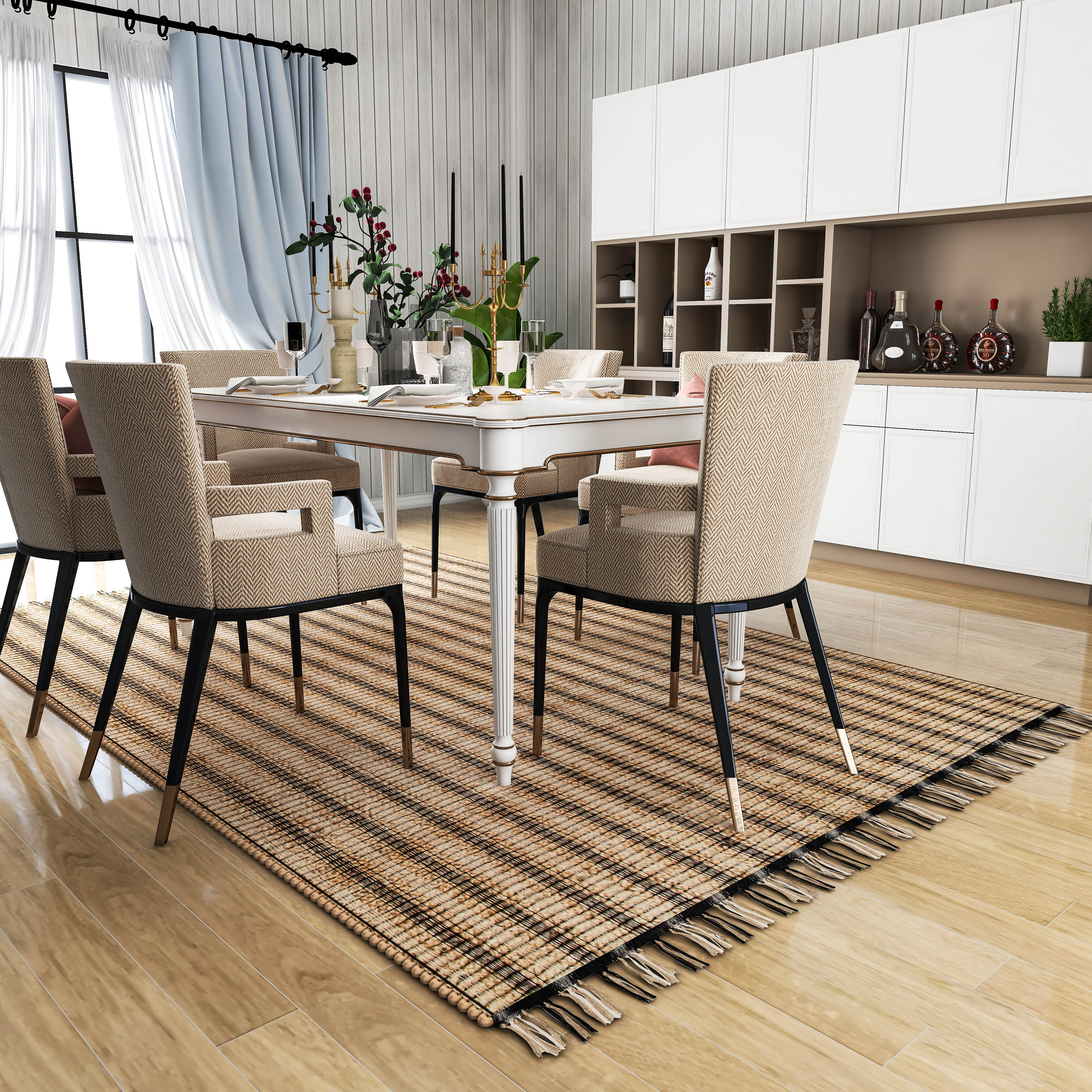 ECO Crave Zebra Zenith Braided Rug 4x6 FT Eco Crave