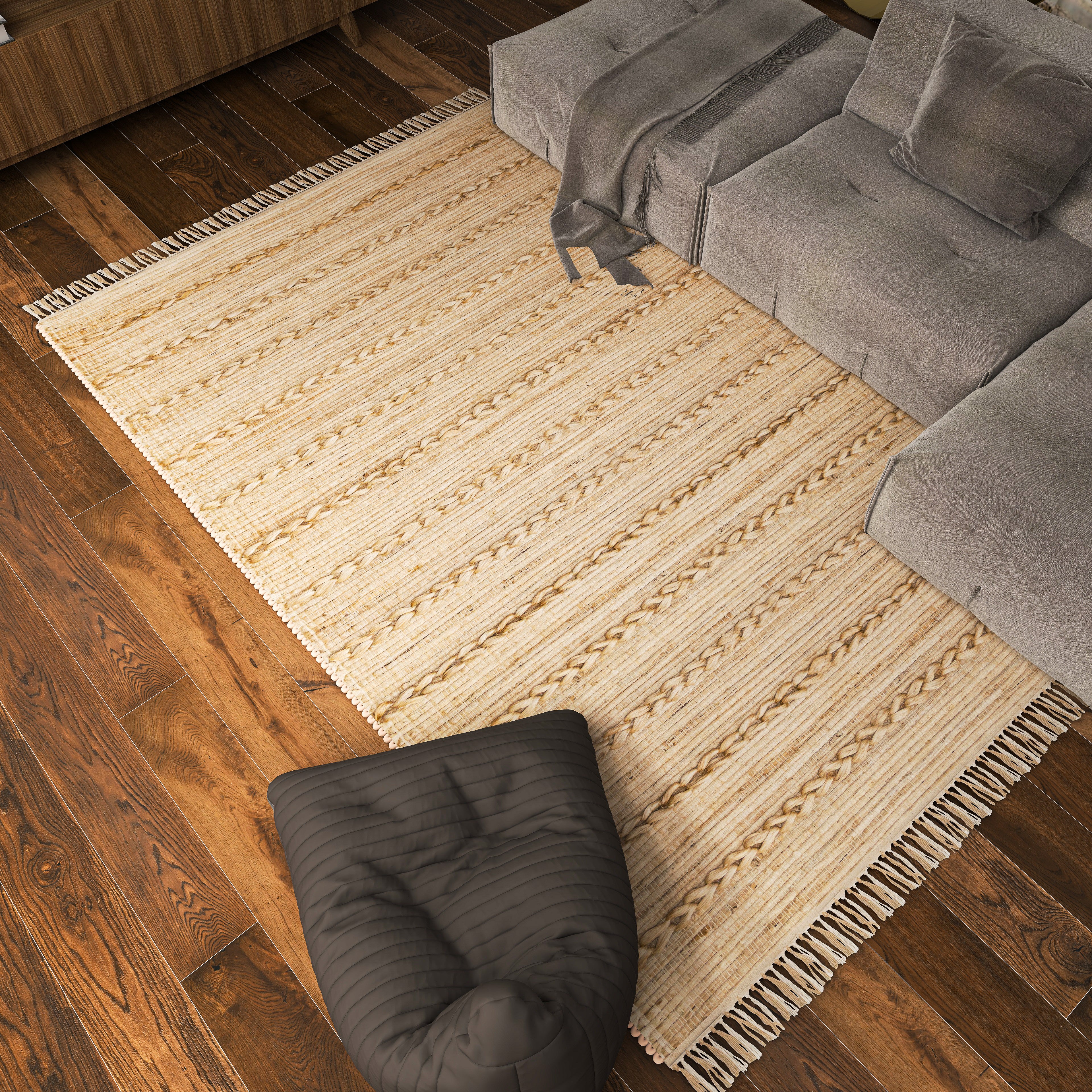 ECO Crave Braided Sunshine jute Rug 9x12 FT Eco Crave