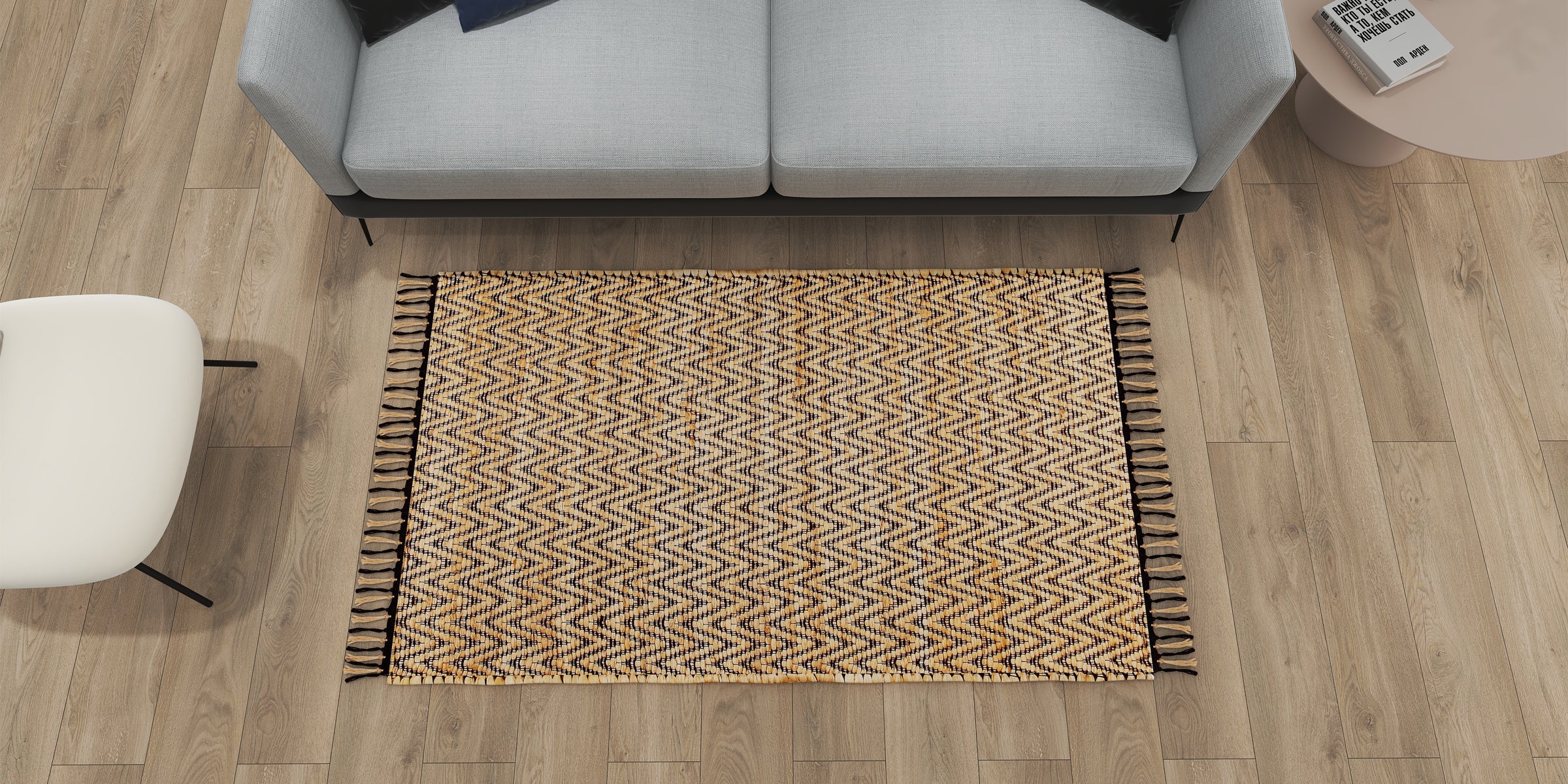 ECO Crave Wavy Jute Rug for natural, stylish home decor
