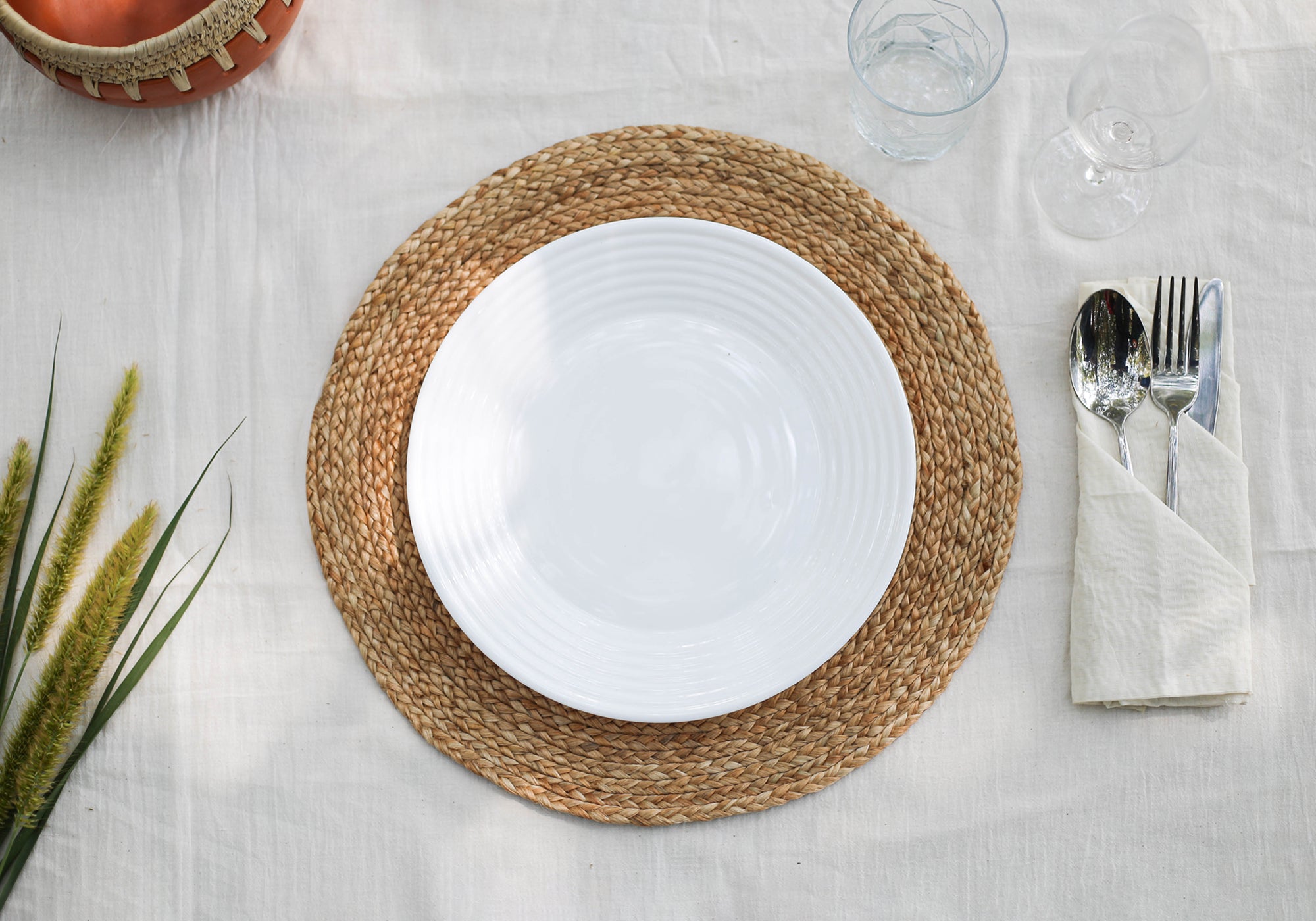 braided jute placemat