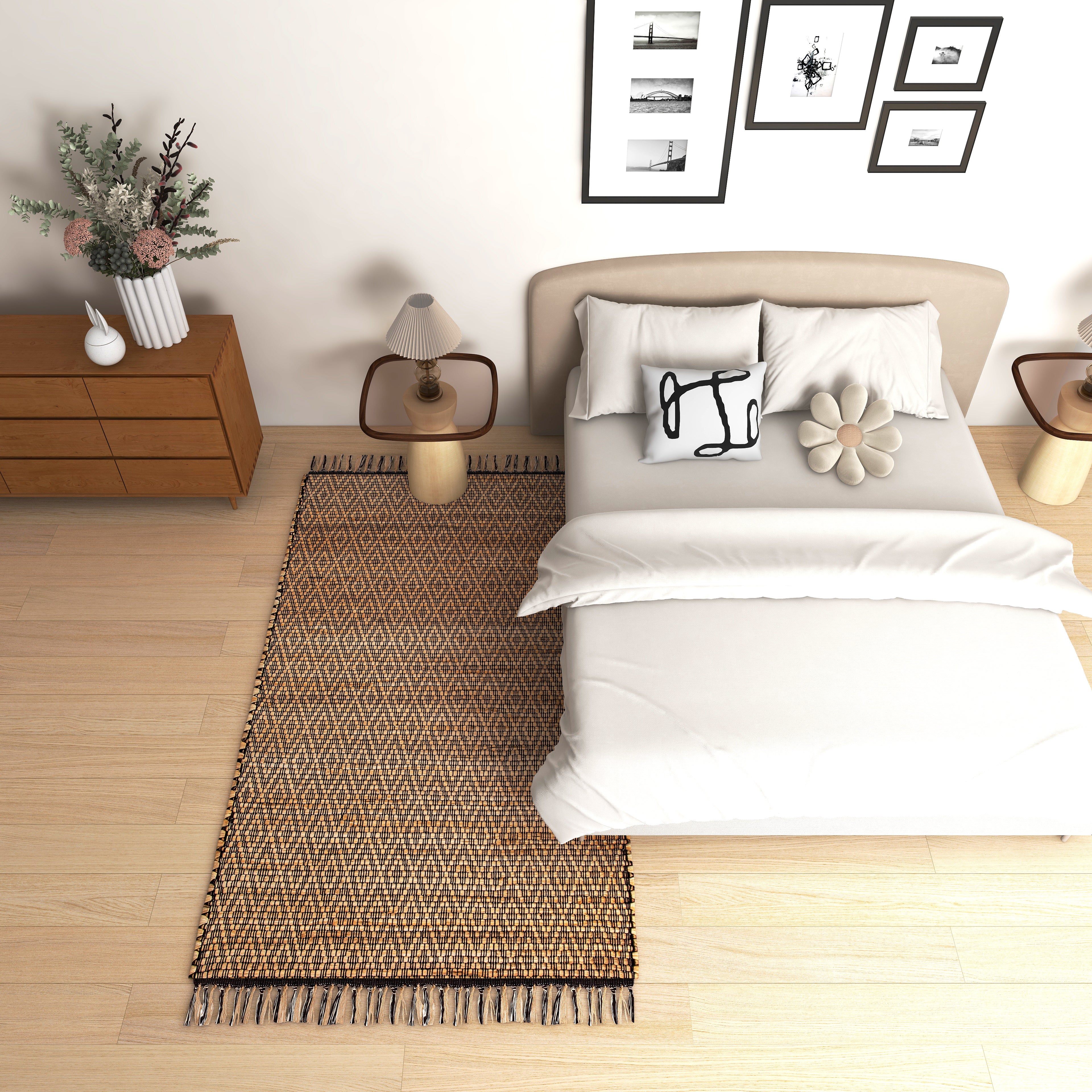 Jute wave and diamond bedroom