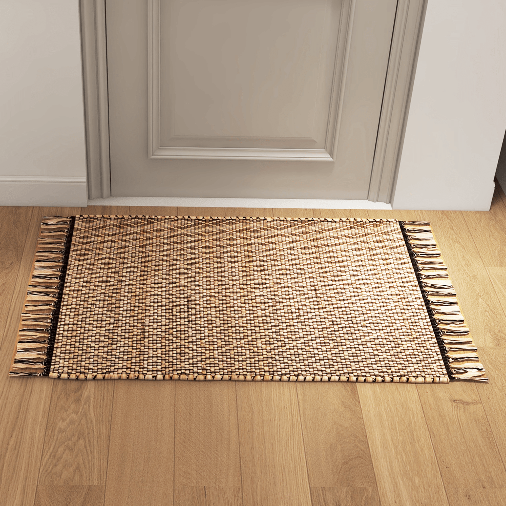 Eco Crave Jute Rug, 2'x3' – Natural Handwoven Low-Pile Area Carpet for Entryway, Kitchen, and Bathroom – Premium Modern Indoor Décor Accent