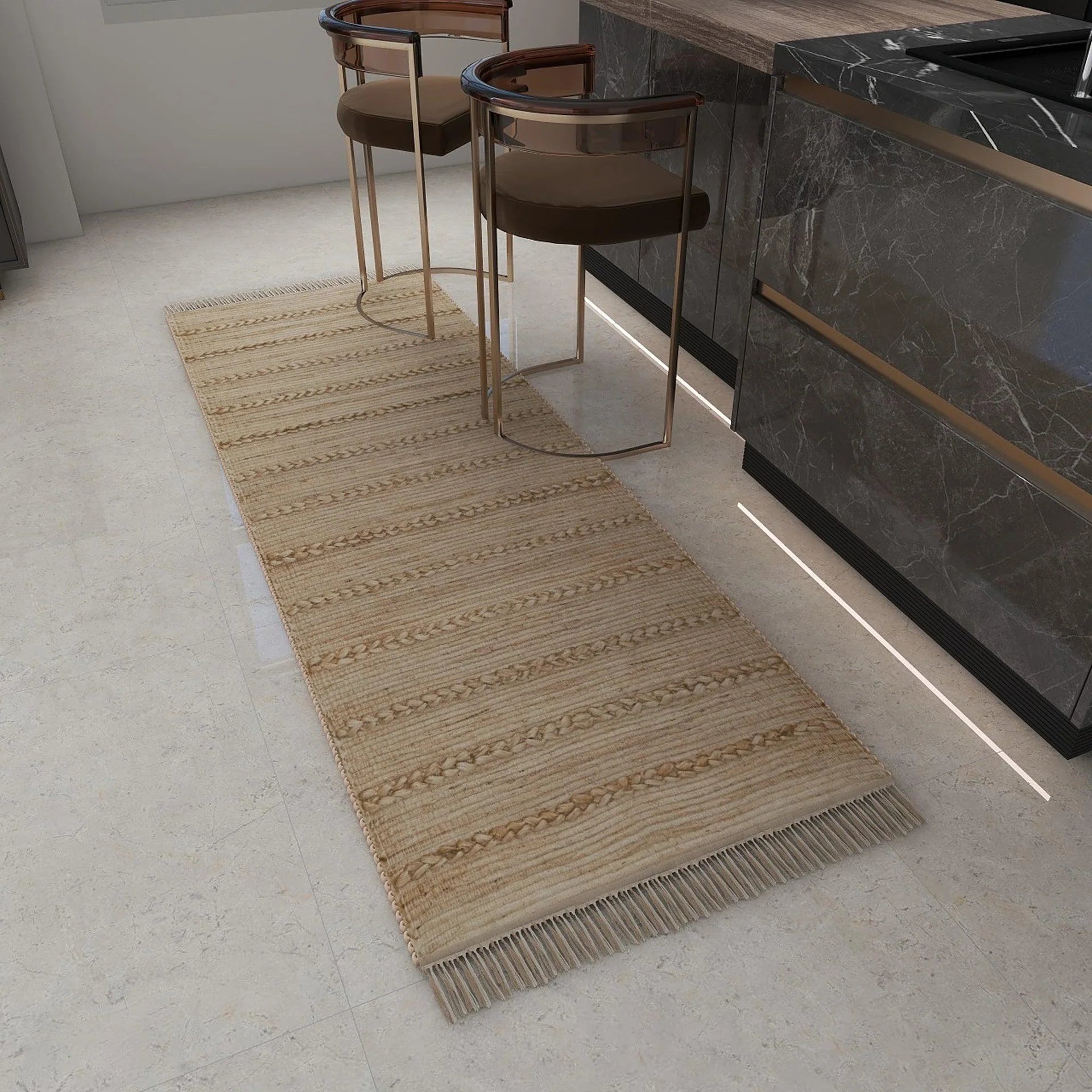 Natural jute rugs for eco-friendly home decor