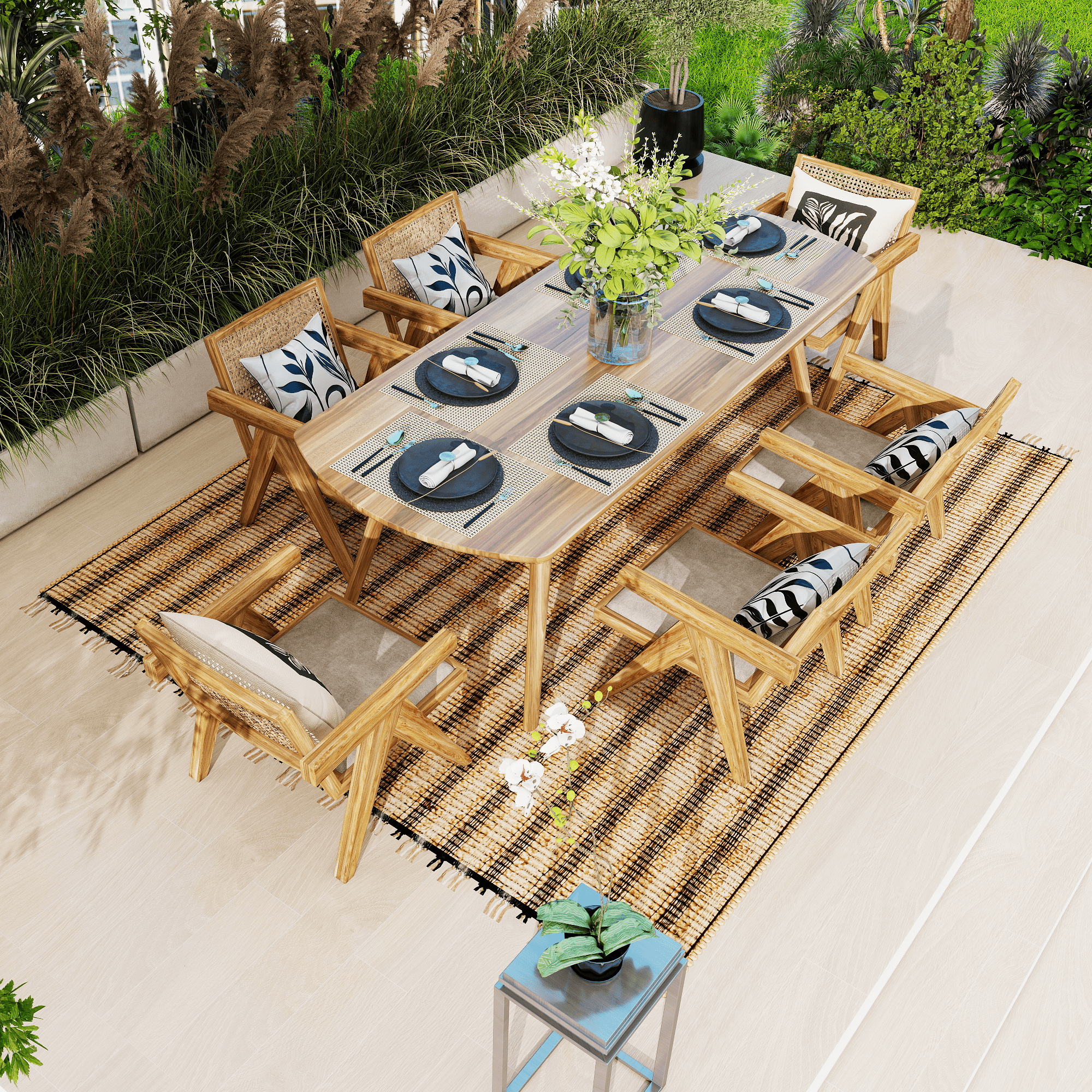 Natural Jute Area Rug, 8'x10' – Vintage Modern Classic Handwoven Indoor Carpet – 0.5-Inch Thick Premium Home Décor for Living Room, Bedroom, Dining, and Kitchen