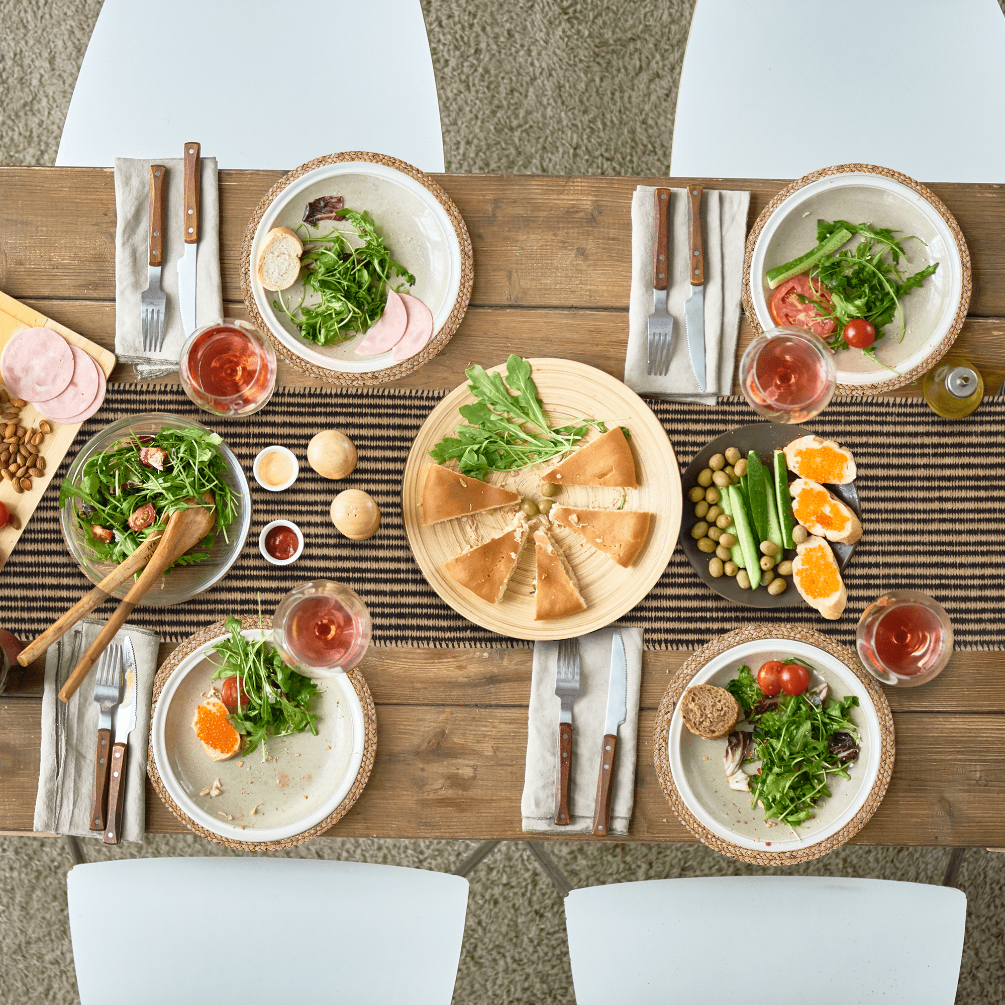 Eco Crave Natural Jute Table Runner 12x55 Inch – Hand Woven Rustic Farmhouse Dining Table Decor, 0.25 Inch Thick Eco Friendly Boho Burlap Style Runner for Kitchen Wedding Party Holiday Use
