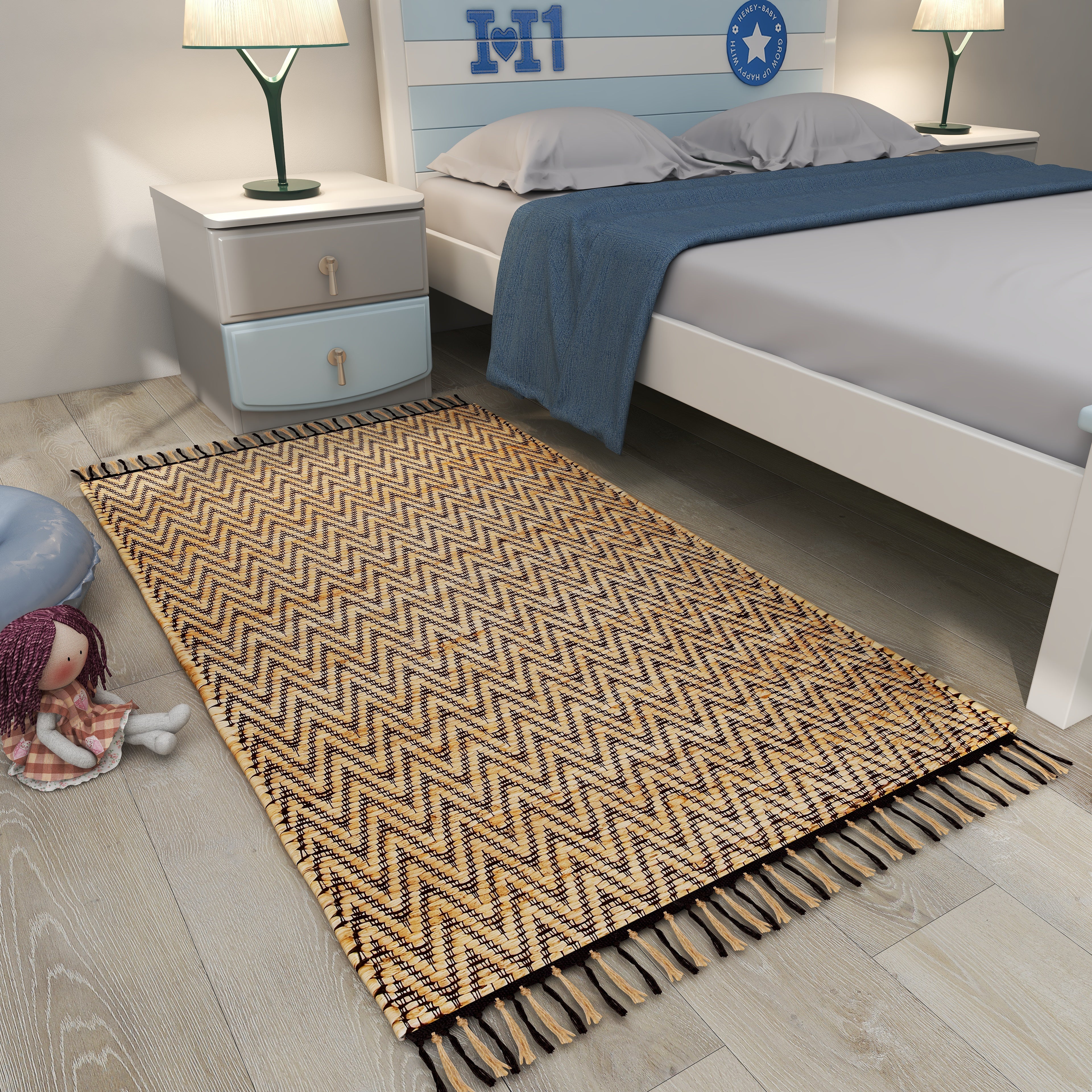 ECO Crave Wavy jute rug 3x5 FT Eco Crave