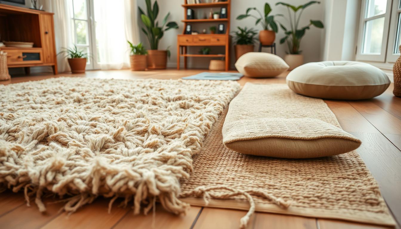 Sisal rug layering