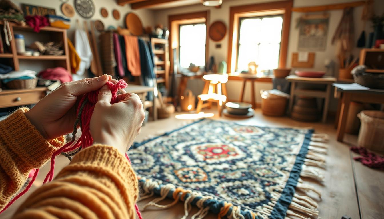 how to make Knotted Rug