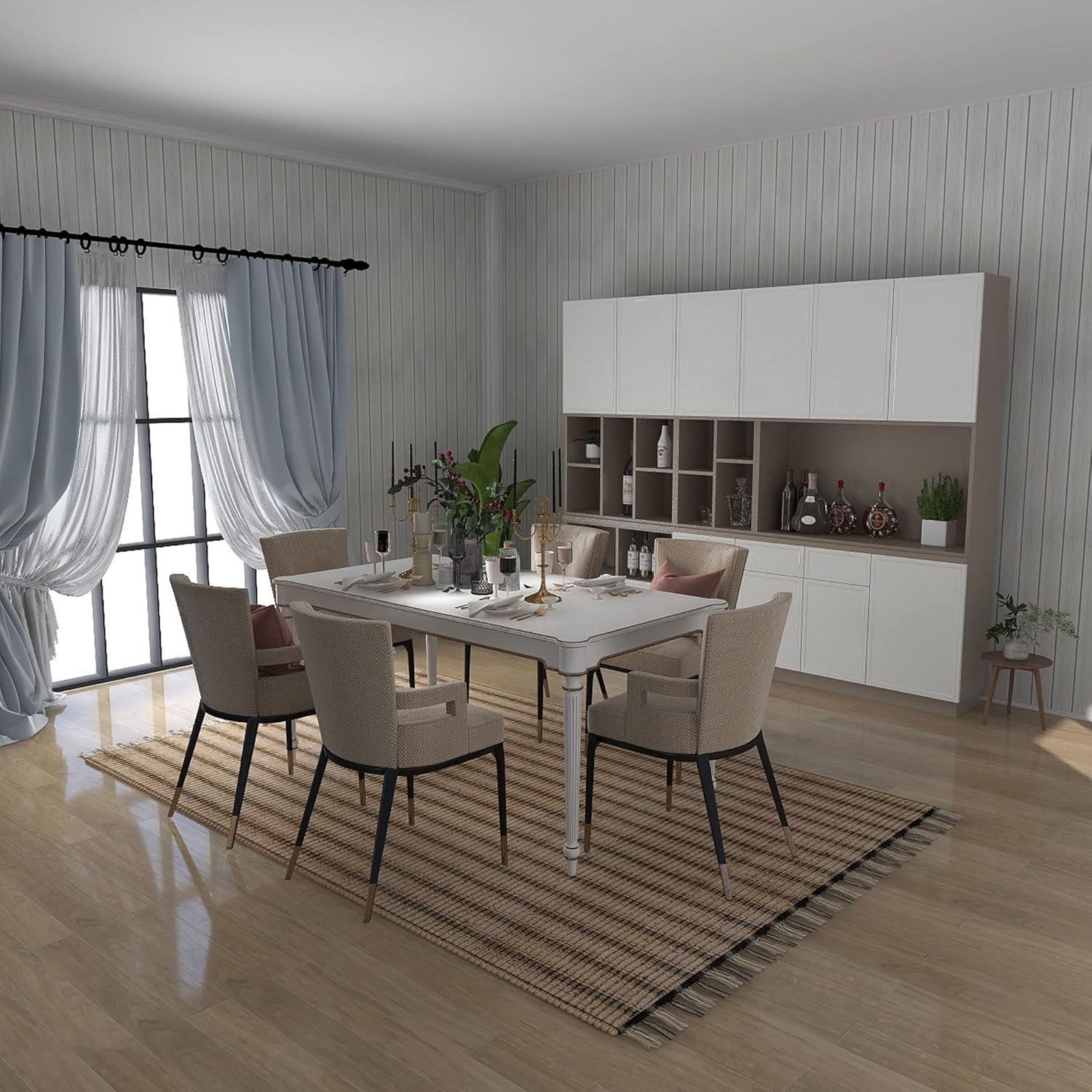 Handwoven Jute Area Rug, 9'x12' – Eco-Friendly Vintage Modern Natural Carpet for Living Room, Bedroom, Dining, and Entryway Décor