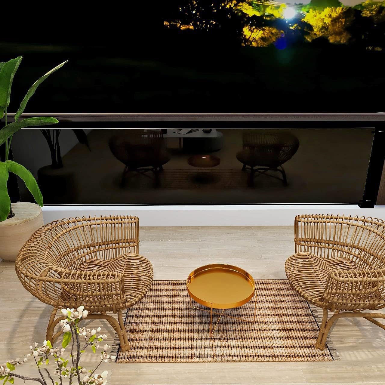 Natural Jute Area Rug, 3'x5' Handwoven Low-Pile Rustic Accent – Vintage Modern Farmhouse Style Décor for Entryway, Kitchen, Bedroom, and Bathroom