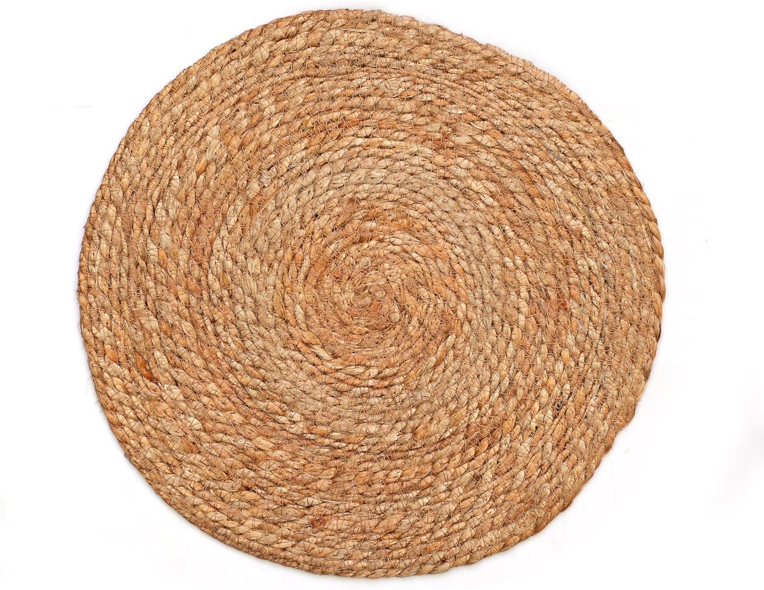 Eco-Crave Round Jute Rope Placemats Set of 8 – 100% Handmade 13" Woven Table Mats, Rustic Boho Farmhouse Style, Braided Jute Chargers for Dining & Kitchen Decor