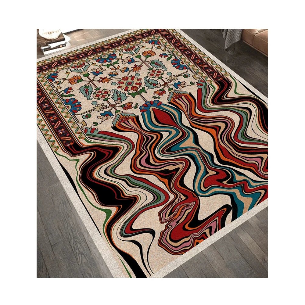 Handmade Personalized Turkish Livingroom Soft Flannel - Colorful Rug