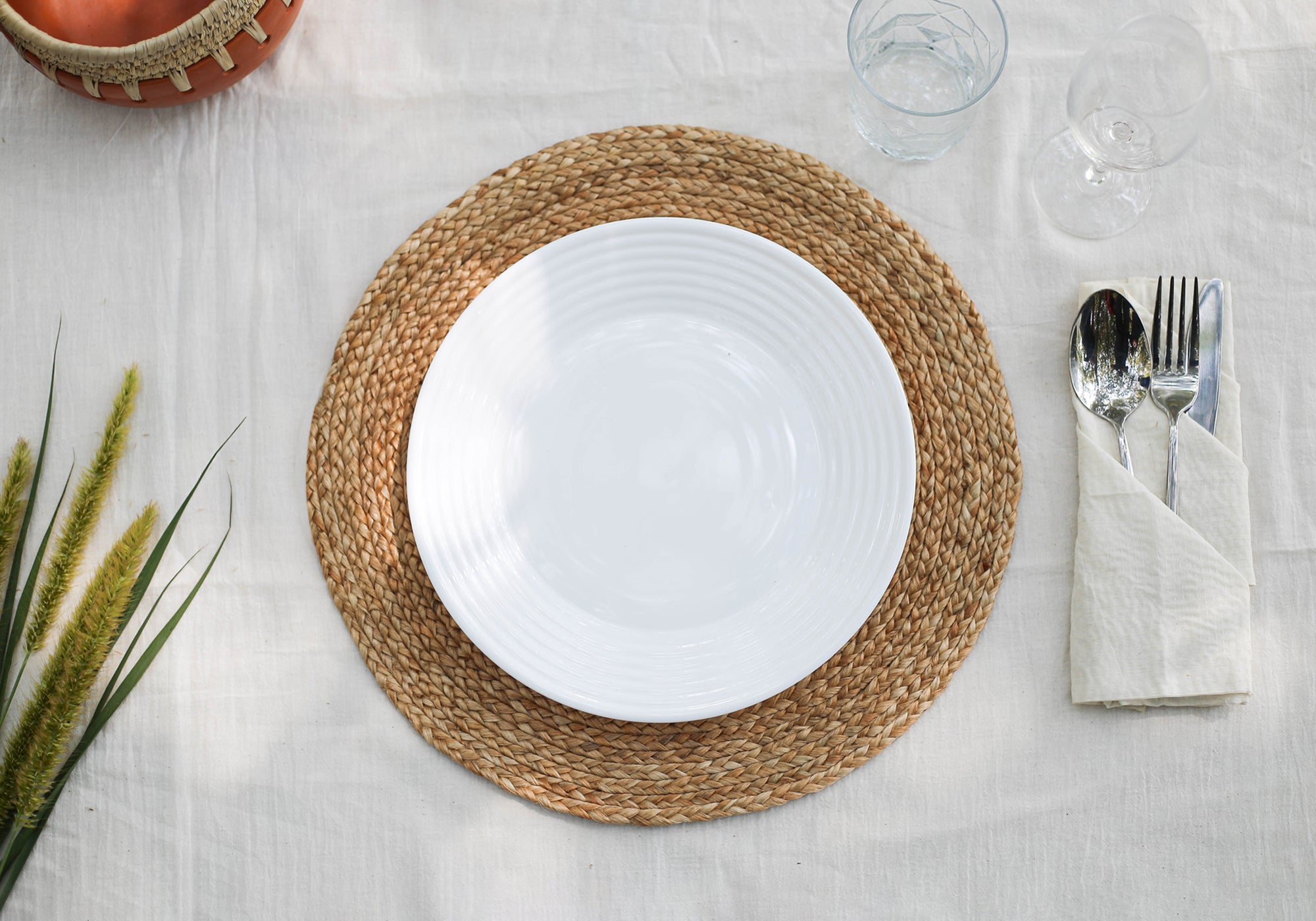 ECO Crave Classic braided Dining place mat | Set of 12 Eco Crave