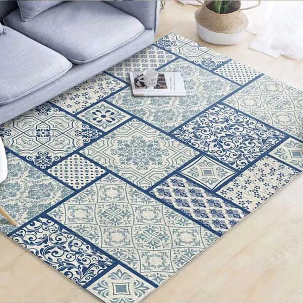 Bohemian Style Anti Slip Printed Geometric Pattern Rug