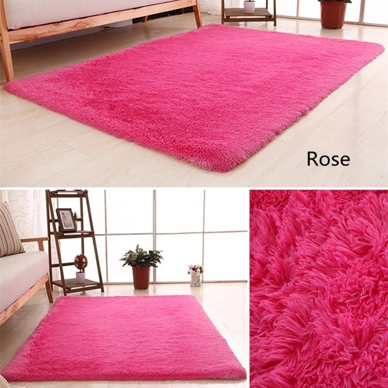 New style thickened mercerizing plush soft anti-slip carpet for cozy home decor