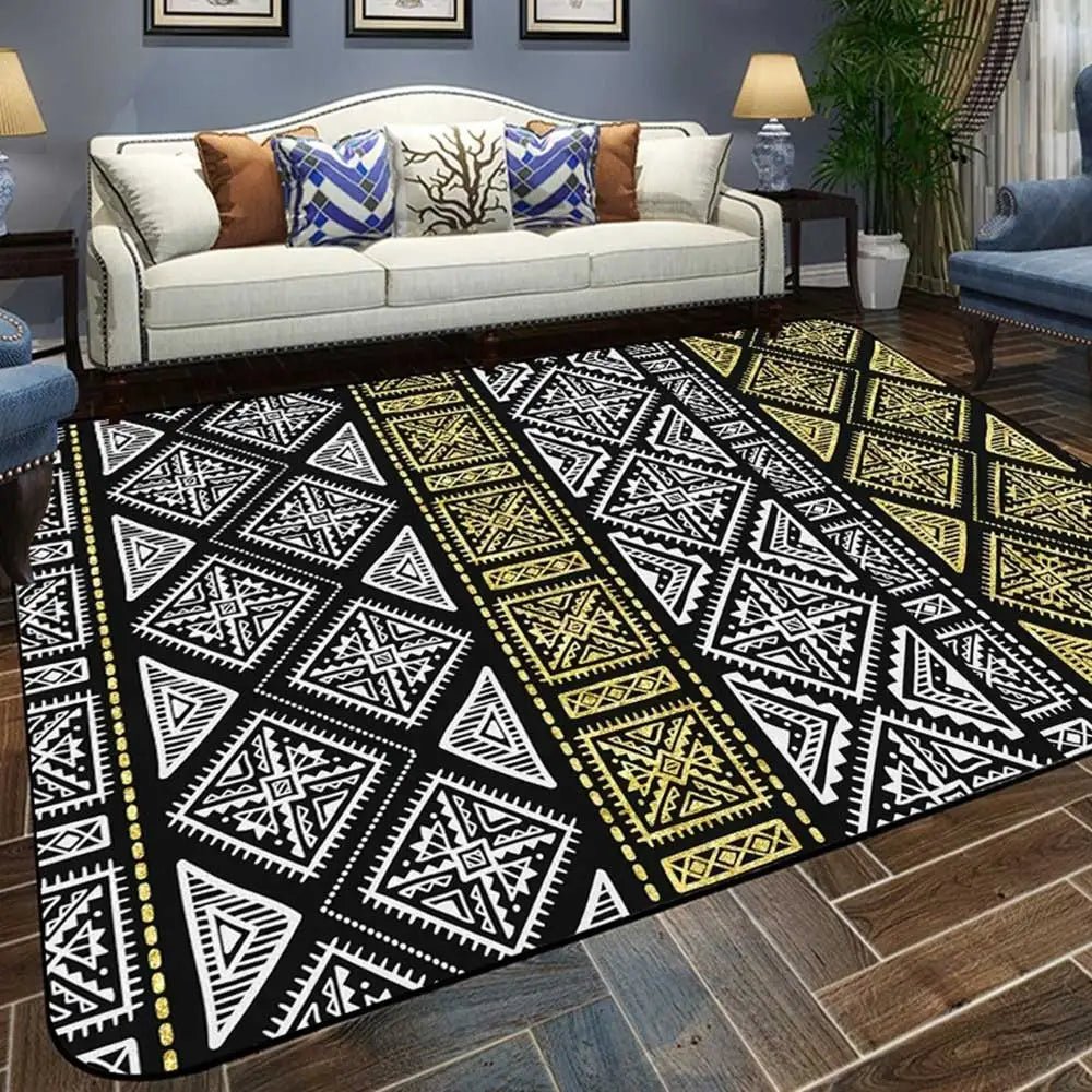 Bohemian Style Anti Slip Printed Geometric Pattern Rug