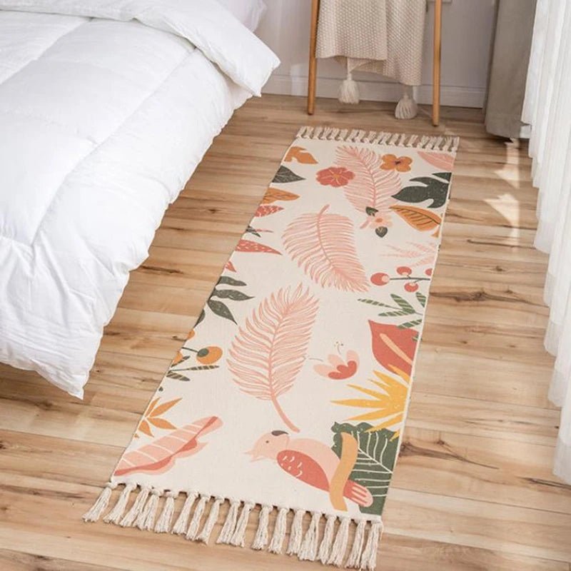 Cotton Linen Floor Mats Modern Home Living Room Decor Rug