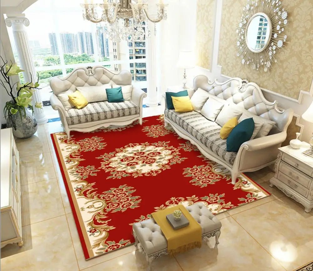 European Style Anti-skid Jacquard Retro Area Rug