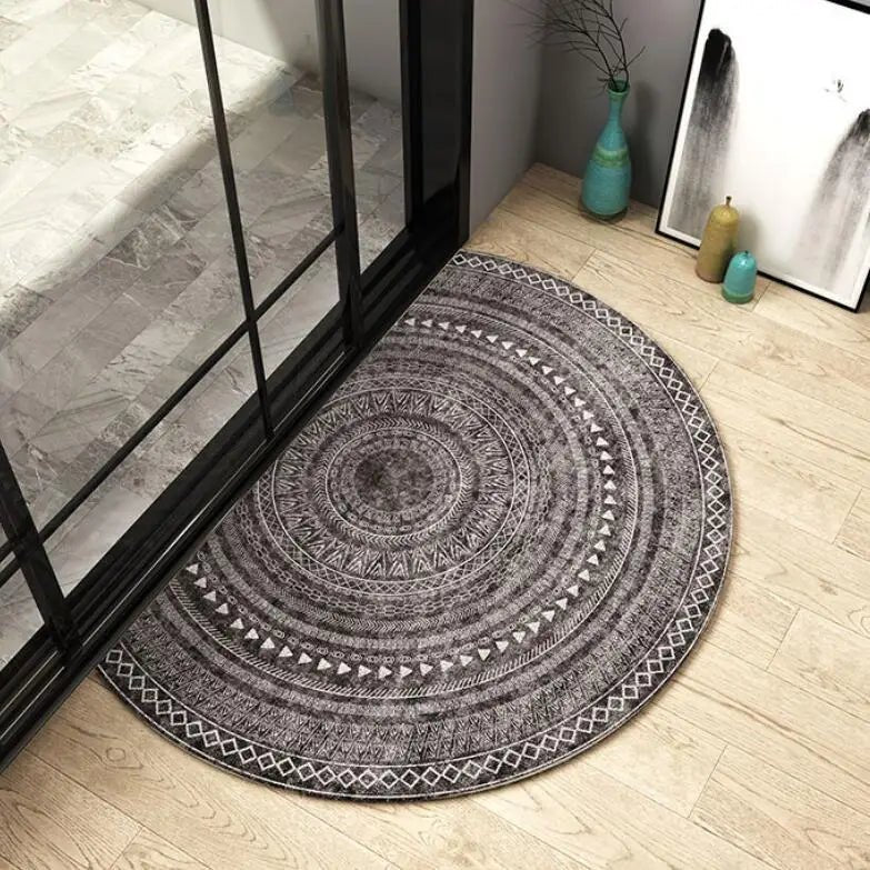 Semicircle Bohemian Anti-Slip Absorbent Entrance Doormat