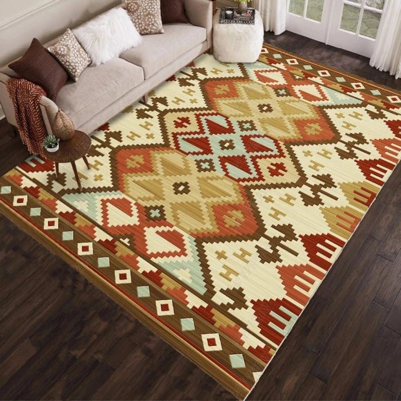 American Retro Carpet for Living Room Sofa Coffee Table Side