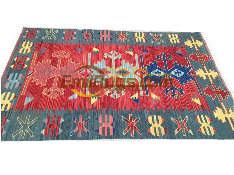 Bohemian style Hand Woven Wool Knitting Carpet