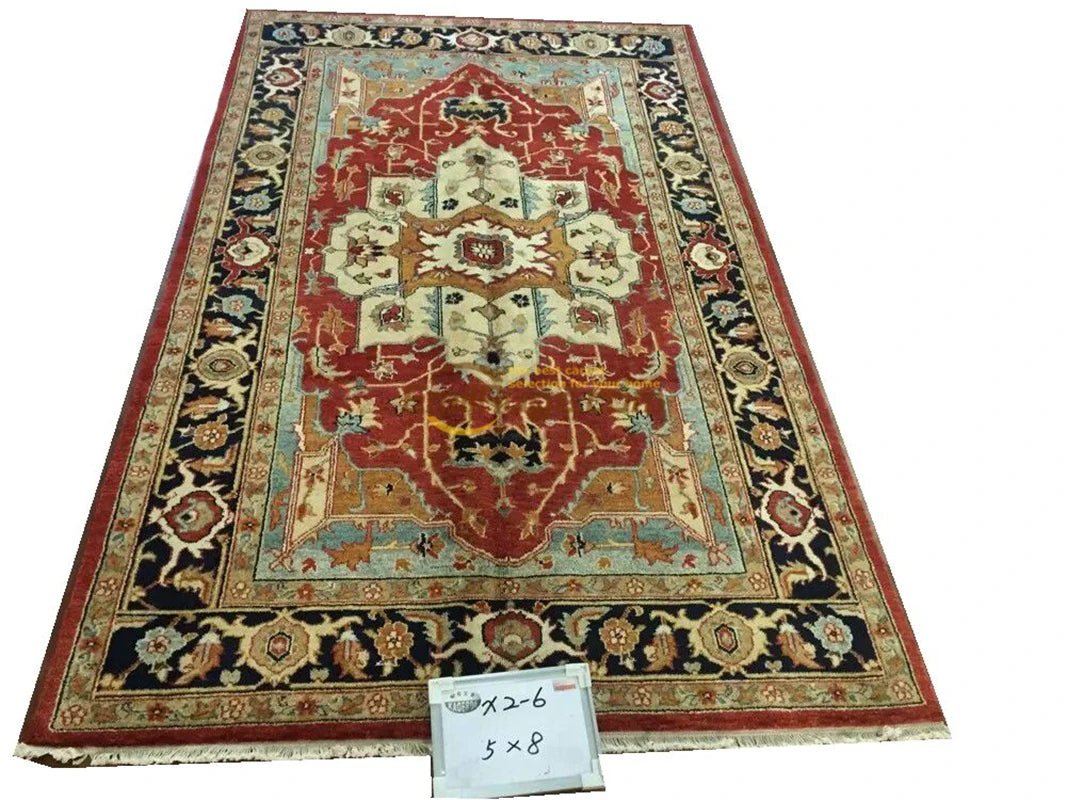 Serapi Rugs Antique Chinese Handmade Wool - European and American Style