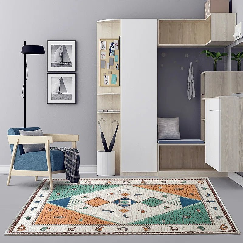 Bohemian style  Geometric Anti-slip Carpets for living room