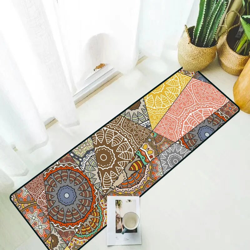 colorful Bohemian style Kitchen Restaurant Antiskid Mats