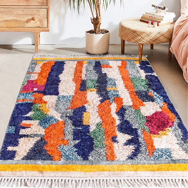 Bohemian Nordic Carpet Bedroom Rug - Moroccan Decor