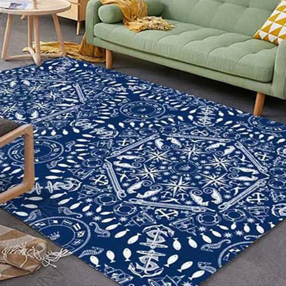 Bohemian Style Anti Slip Printed Geometric Pattern Rug