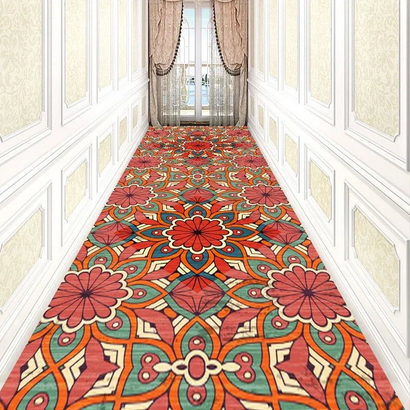 Reese Flower Traditional Korea Veranda Lobby Carpets - Classic Inspired