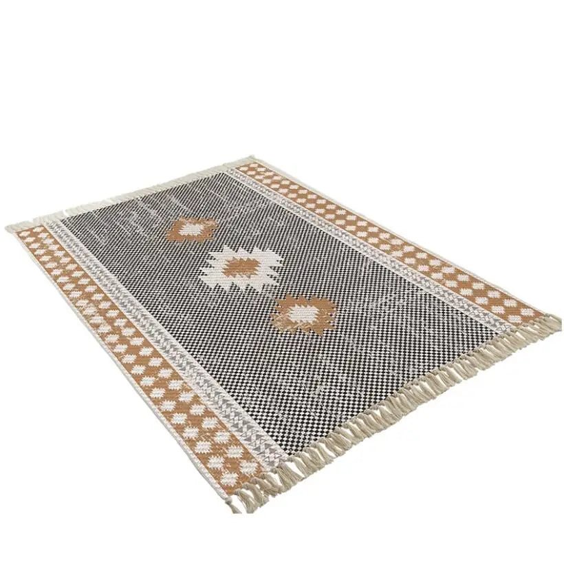 Morocco Hand Woven Cotton Linen Carpet - Nordic Inspired