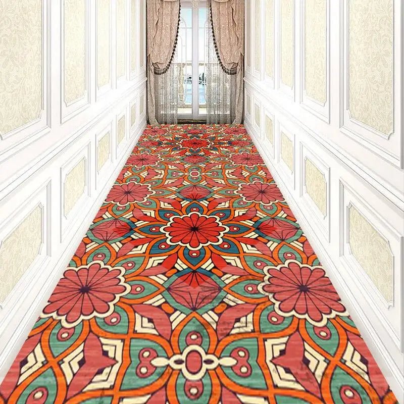 Reese Flower Traditional Korea Veranda Lobby Carpets - Classic Inspired