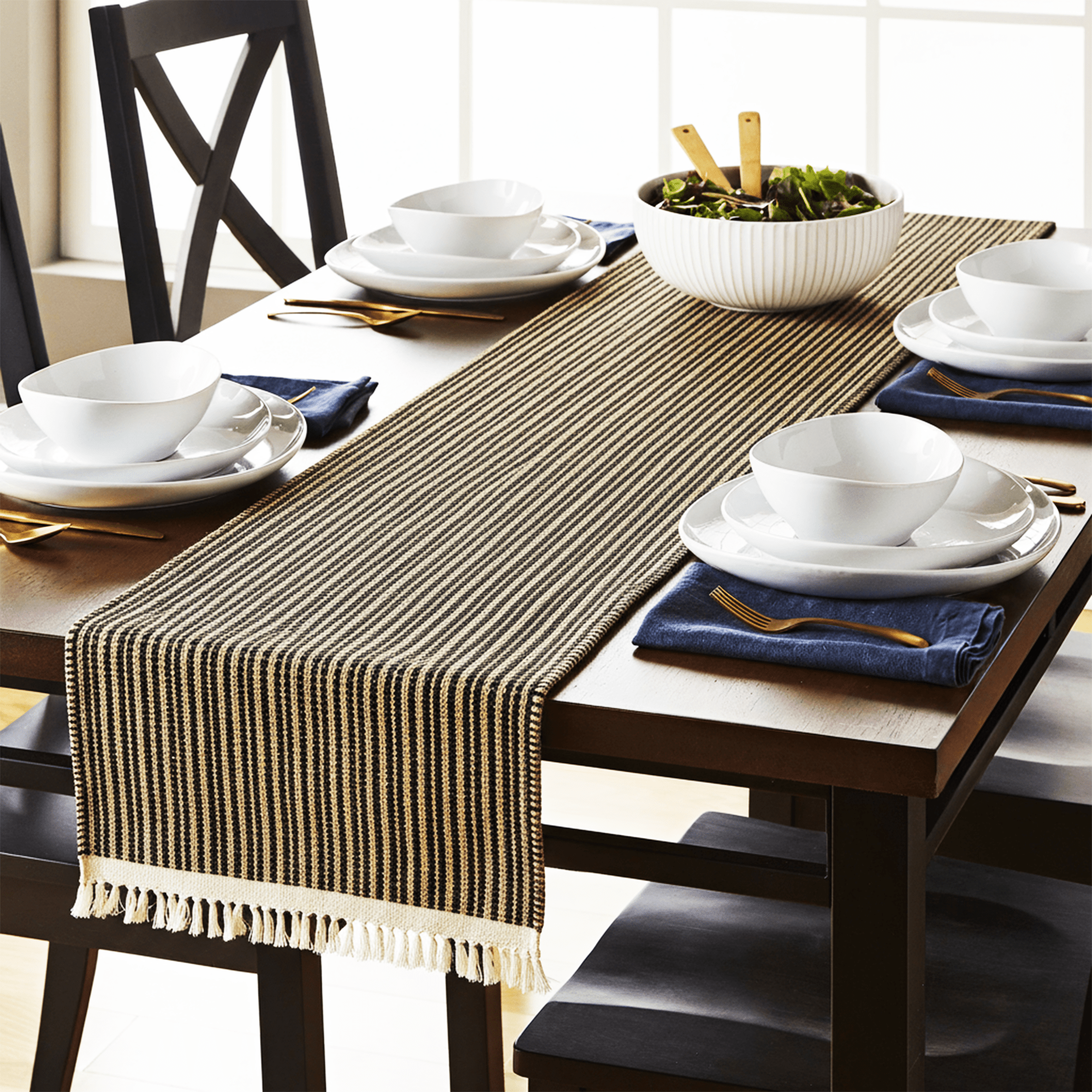Eco Crave Natural Jute Table Runner 12x72 Inch – Hand Woven Rustic Farmhouse Dining Table Decor, 0.25 Inch Thick Eco Friendly Boho Burlap Style Runner for Kitchen Wedding Party Holiday Use
