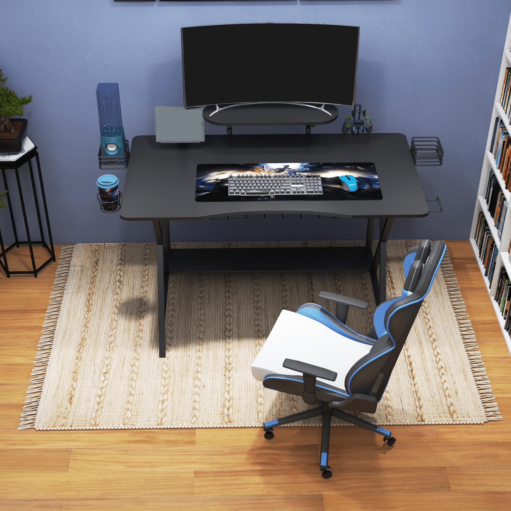 Handwoven Jute Area Rug, 5'x8' Natural Bohemian Eco-Friendly Indoor Carpet – 0.5-Inch Thick Durable Rug for Living Room, Bedroom, and Farmhouse Décor