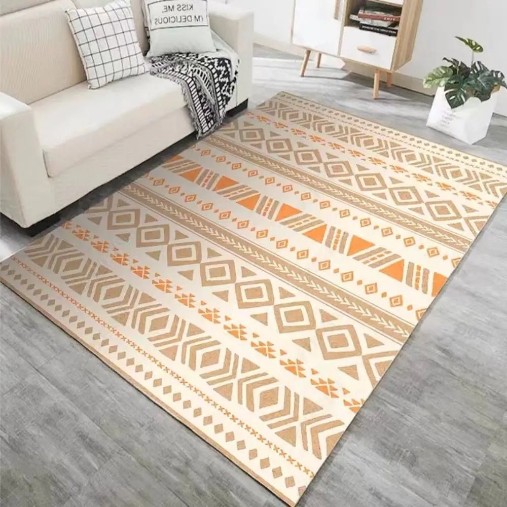 Moroccan National Style Crystal Velvet Living Room Floor Mat