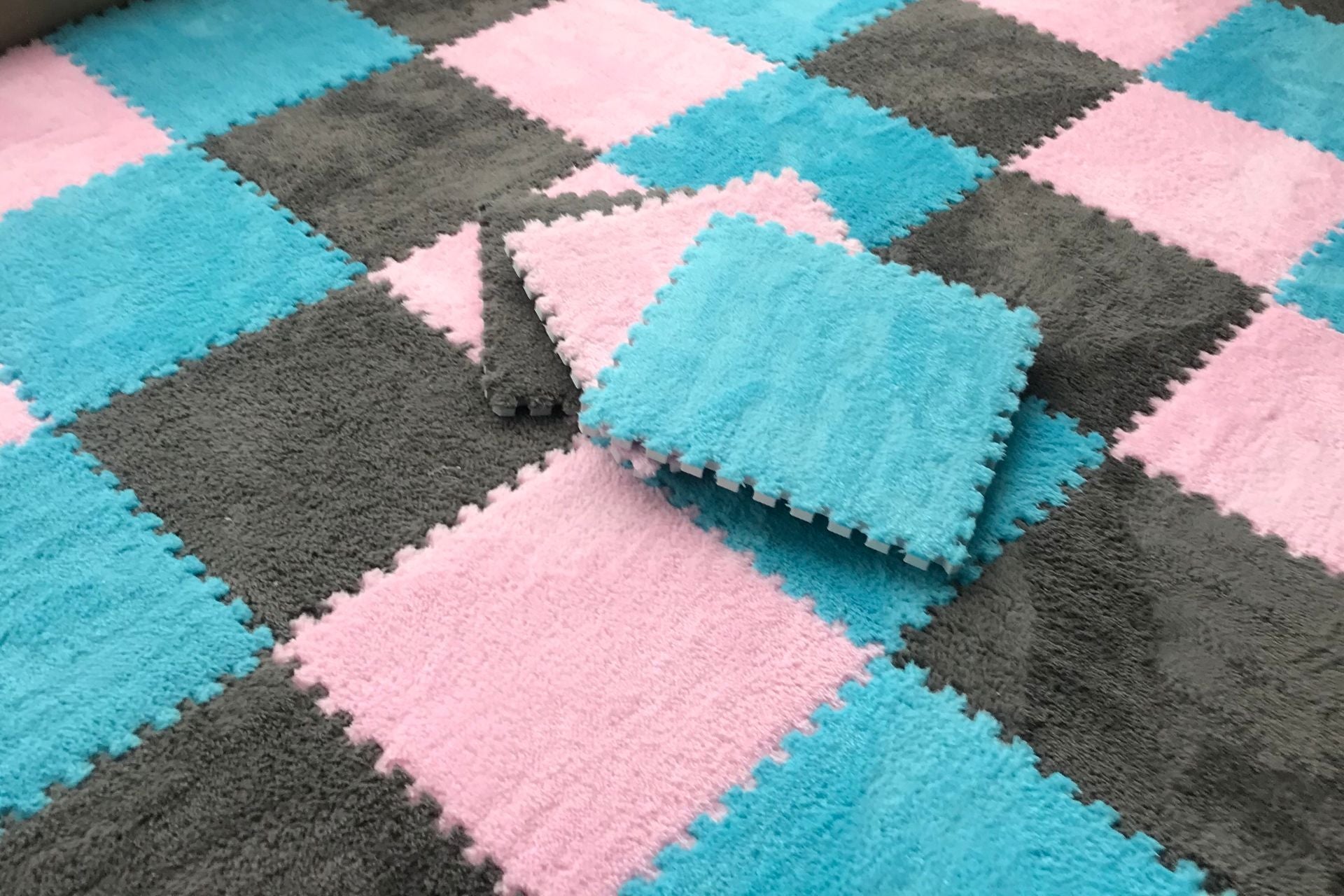 Stain Resistant living Room Block Style Splicing Mat For Children