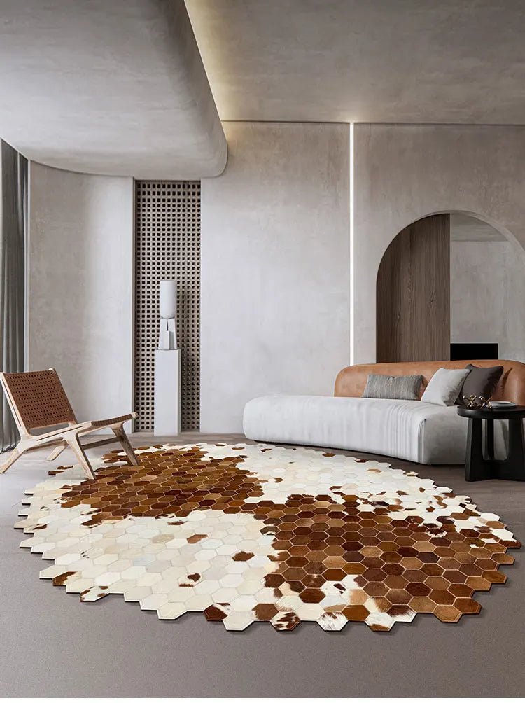 Cowhide Irregular High-end Nordic Living Room Fur Floor carpet