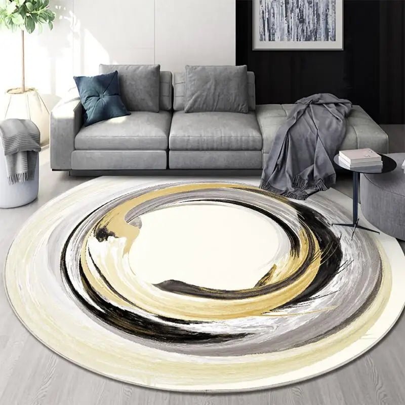 Nordic Geometric Round Carpets for Living Room - Washable Square Rugs