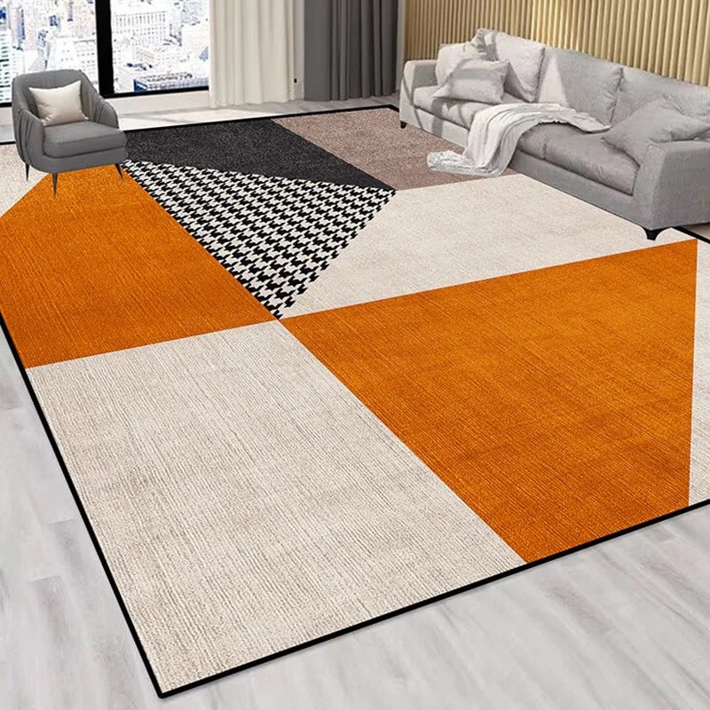 Modern Geometric Red Color Home Decoration Rugs