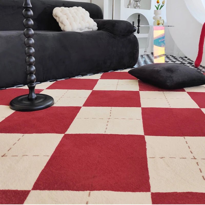 Classic Fashion Checkerboard Easy Care Living Room Rug